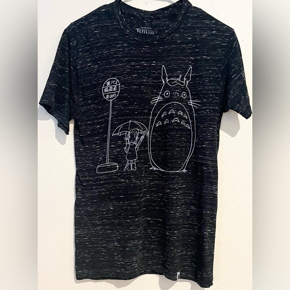 STUDIO GHIBLI My Neighbor Totoro Black Speckle Graphic Tee – Size S